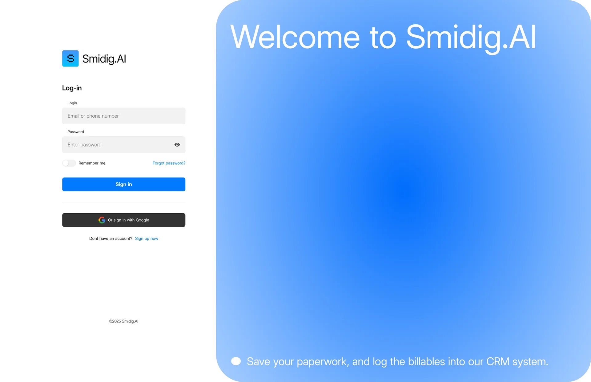Smidig AI - Landing page